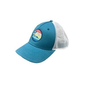 Subaru Trucker Hat Teal Blue White Mesh Back Snapback OS Embroidered Patch‎ Work